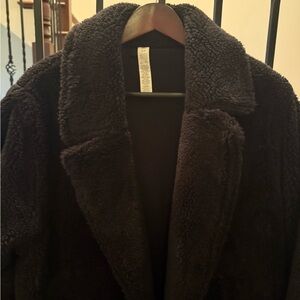 ALO Yoga Black Sherpa full length coat